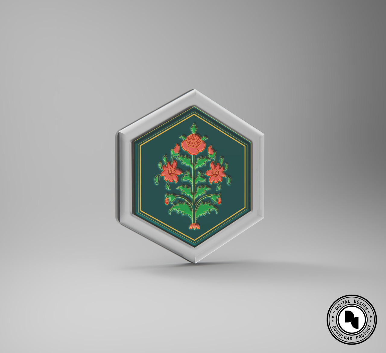 Red Fort Print, Red Fort Souvenir coaster print, Coaster print template, instant pdf download