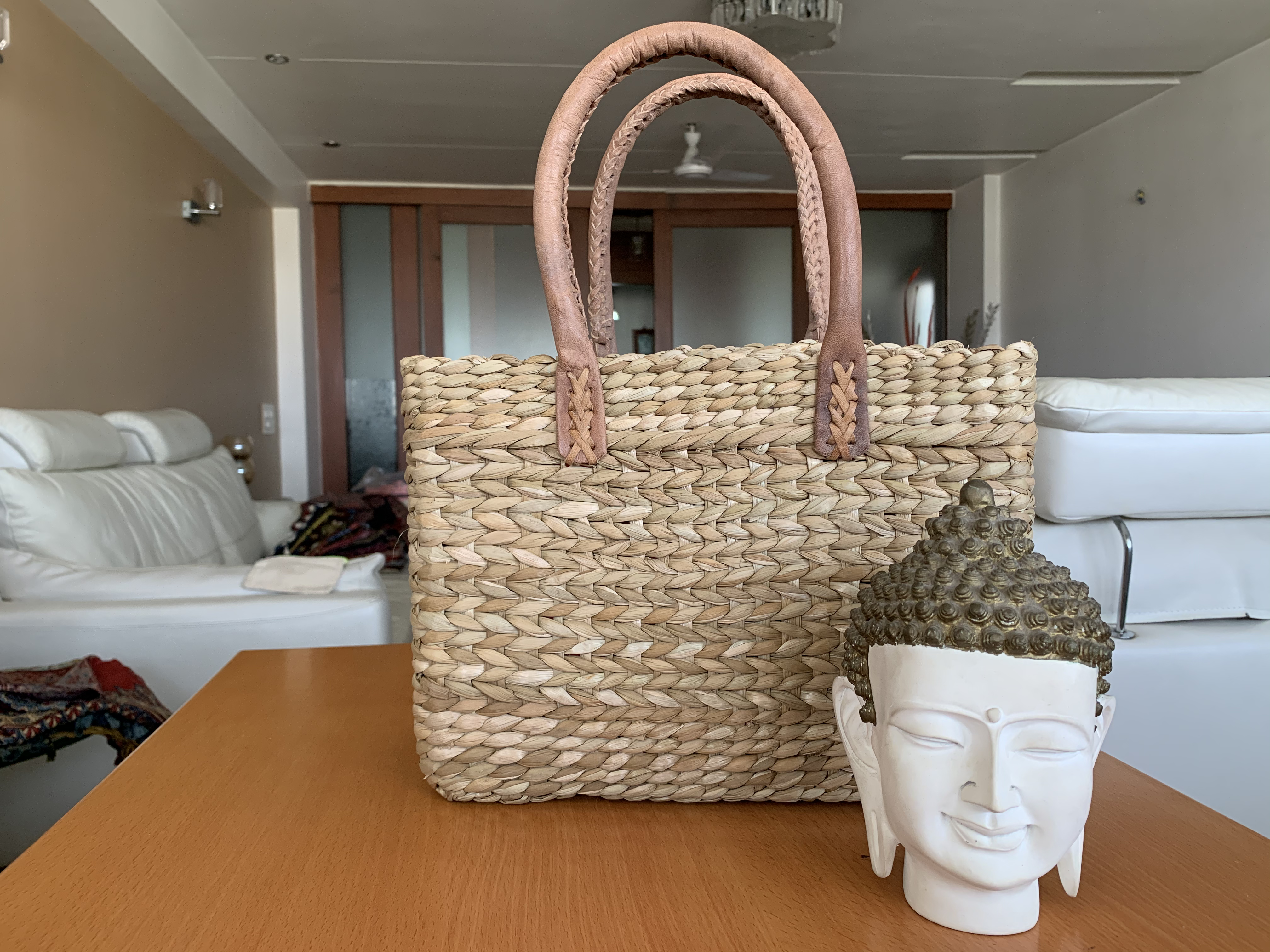 Bulrush Grass Tote Bag / Basket - Medium