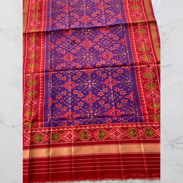 4 Ply Silk Dupatta Border Pallu