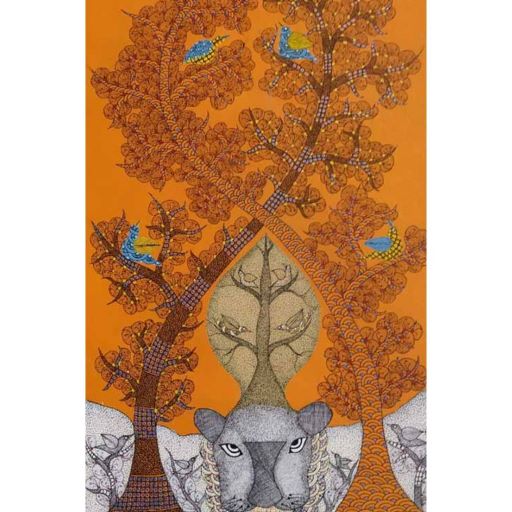 Keshariya Shaam Gond Painting