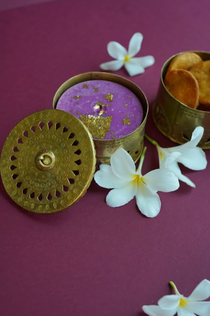 Handmade Brass Candle Stand with lid