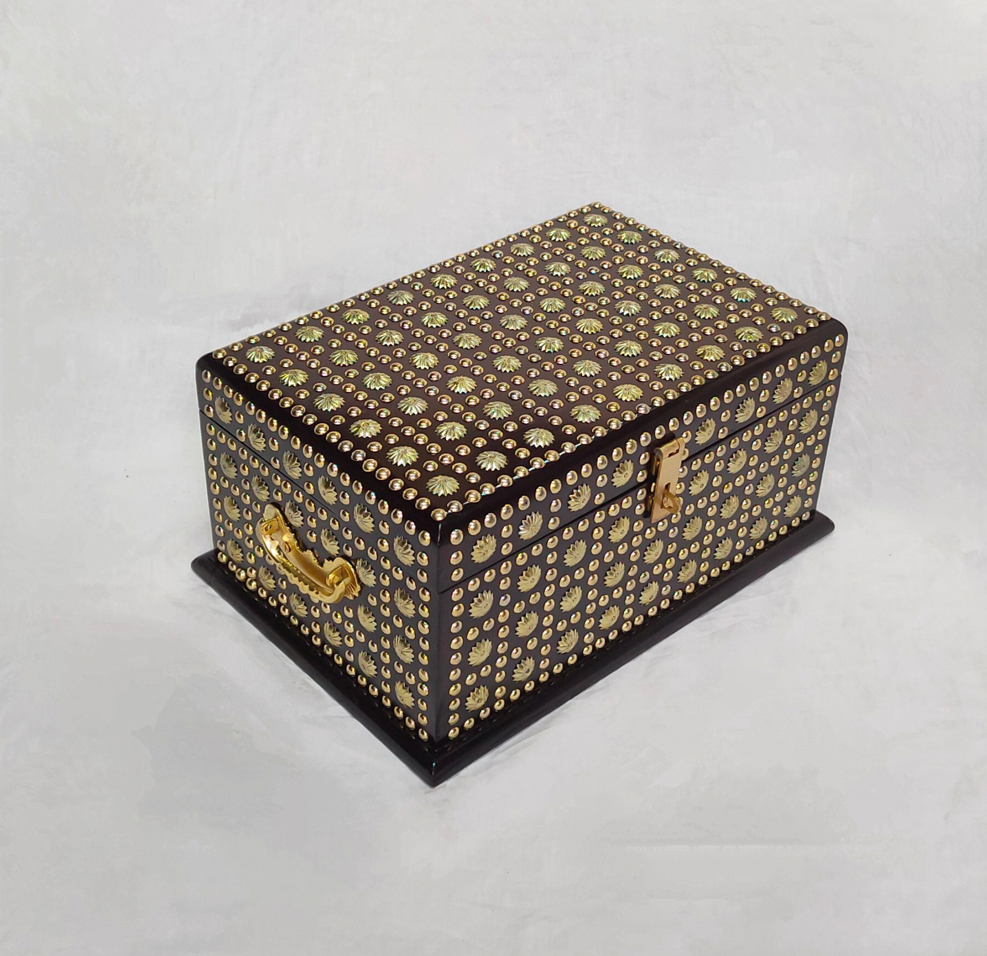 wooden Decorative Jewellery Box (Line Pattern) - directcreate.com
