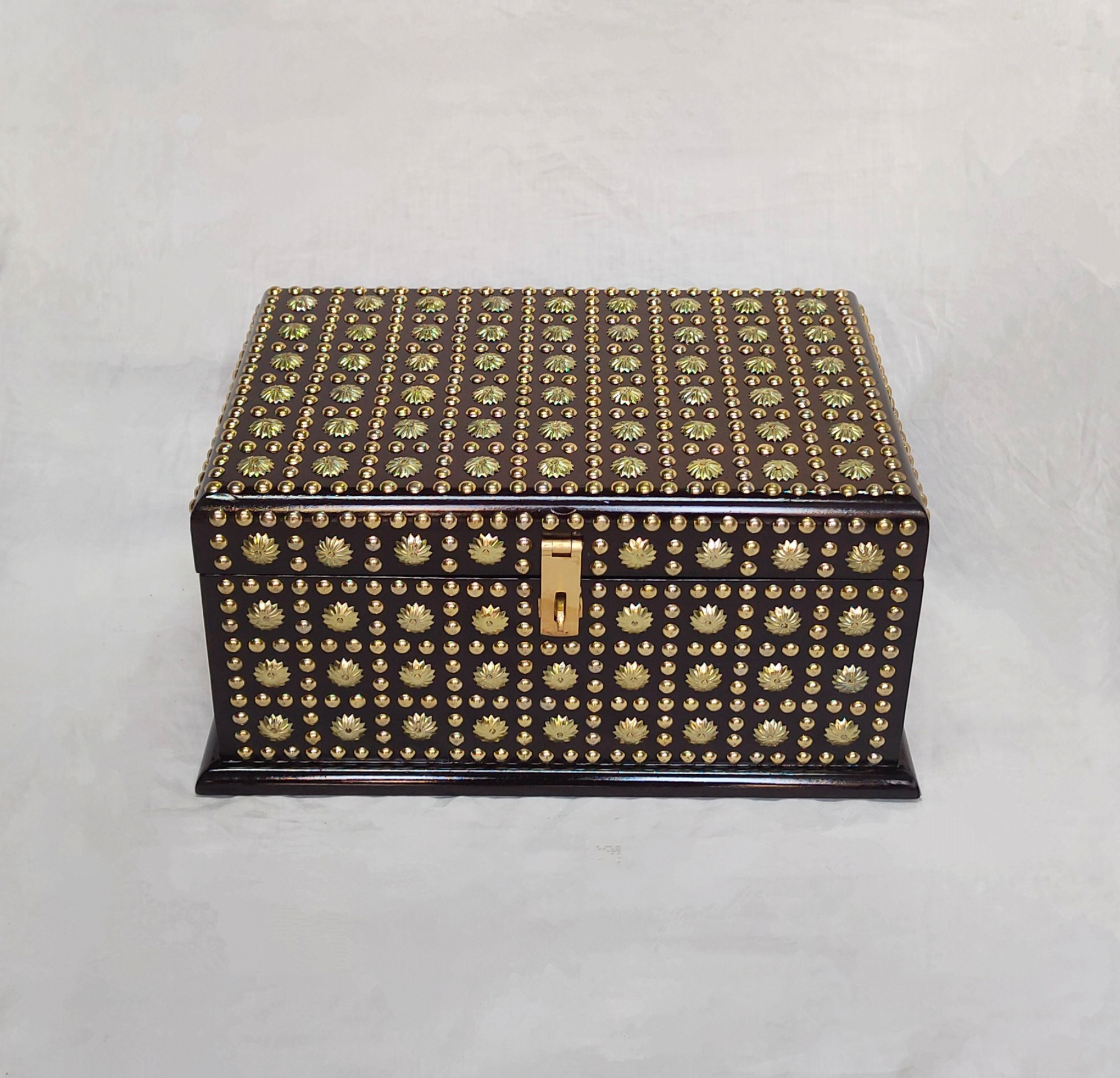 wooden Decorative Jewellery Box (Line Pattern) - directcreate.com
