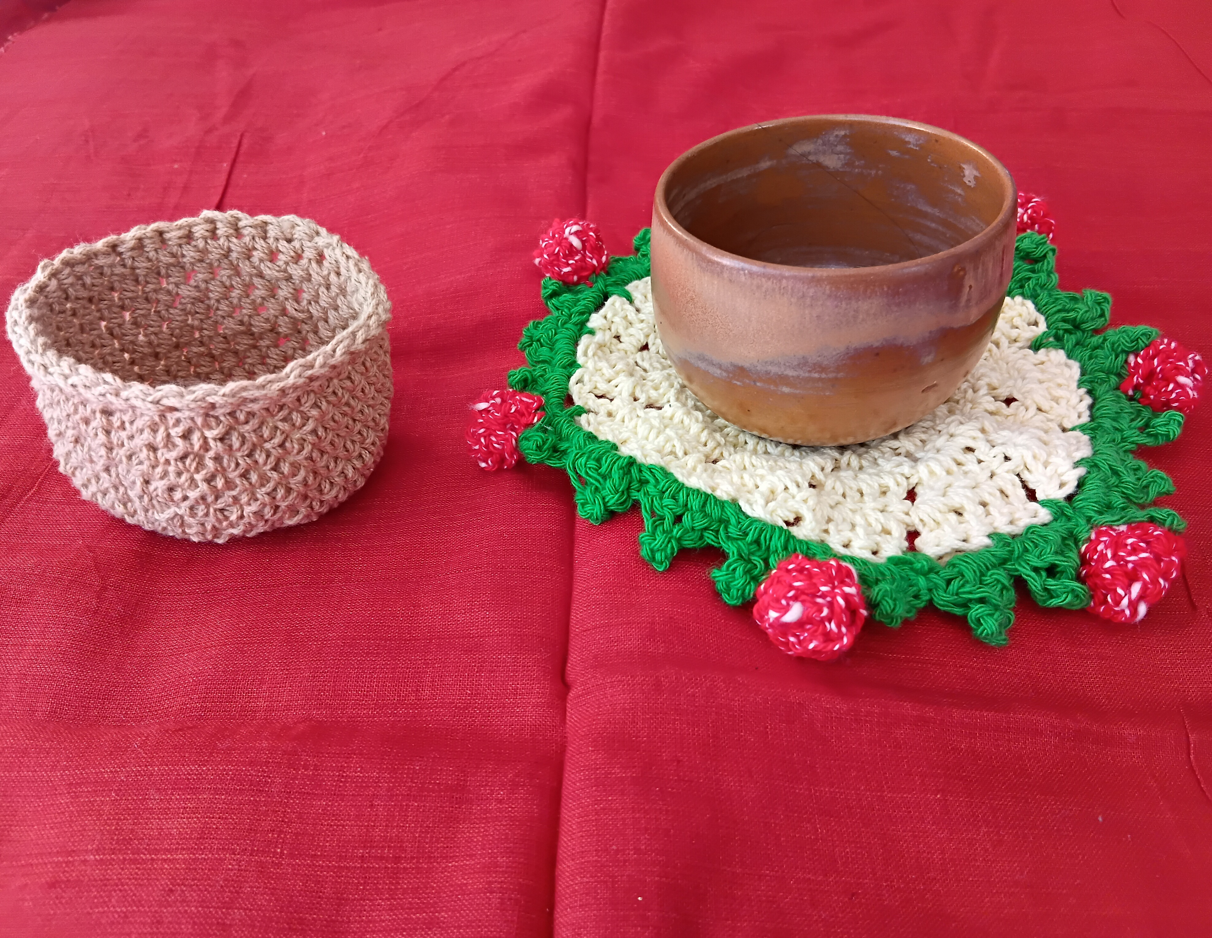 Rose Coaster with Holder/Basket