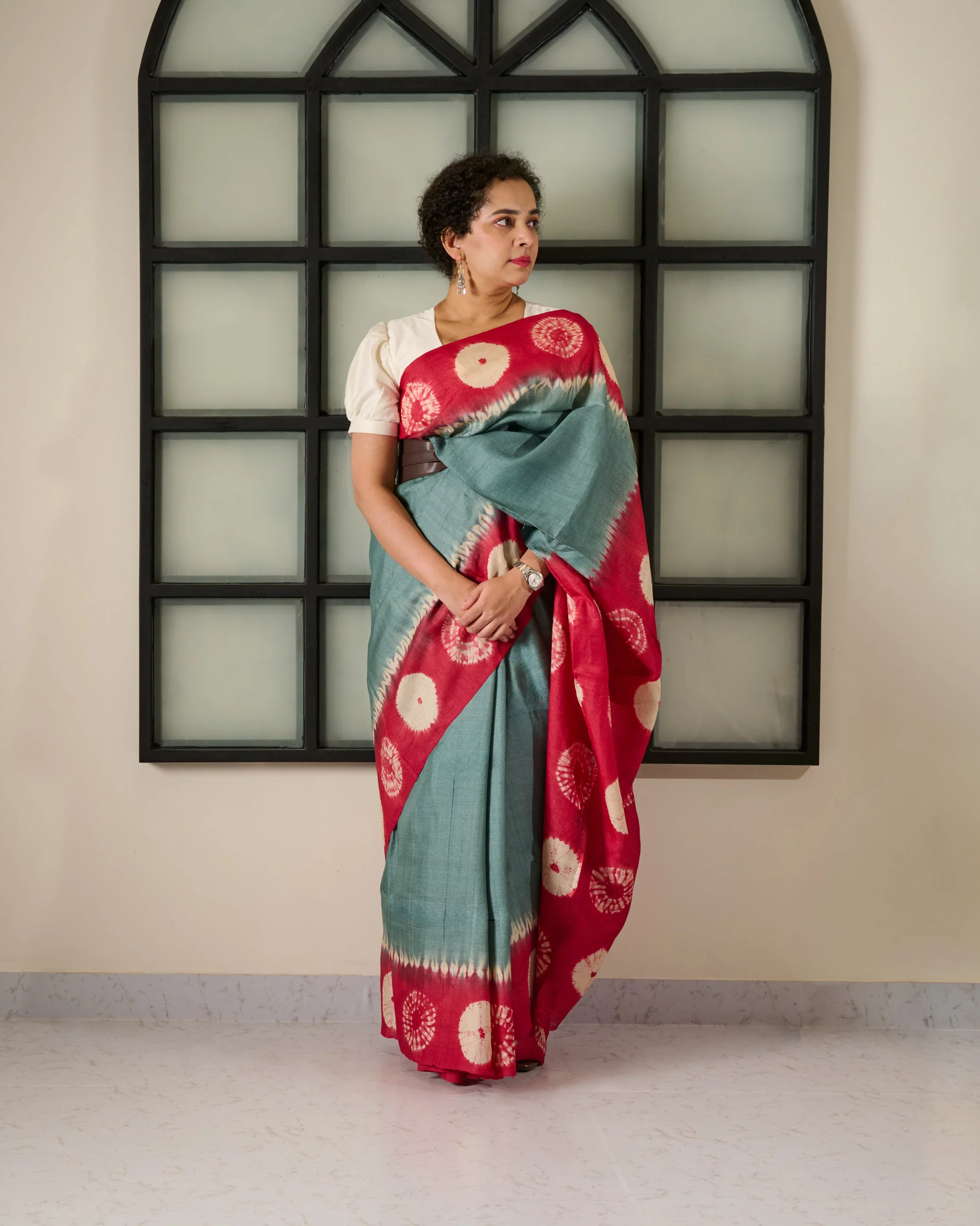 Abeer Shibori Tussar Silk Saree