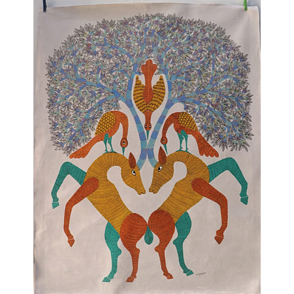 Vijay Shyam Tribal Gond Painting (48 x 36)''
