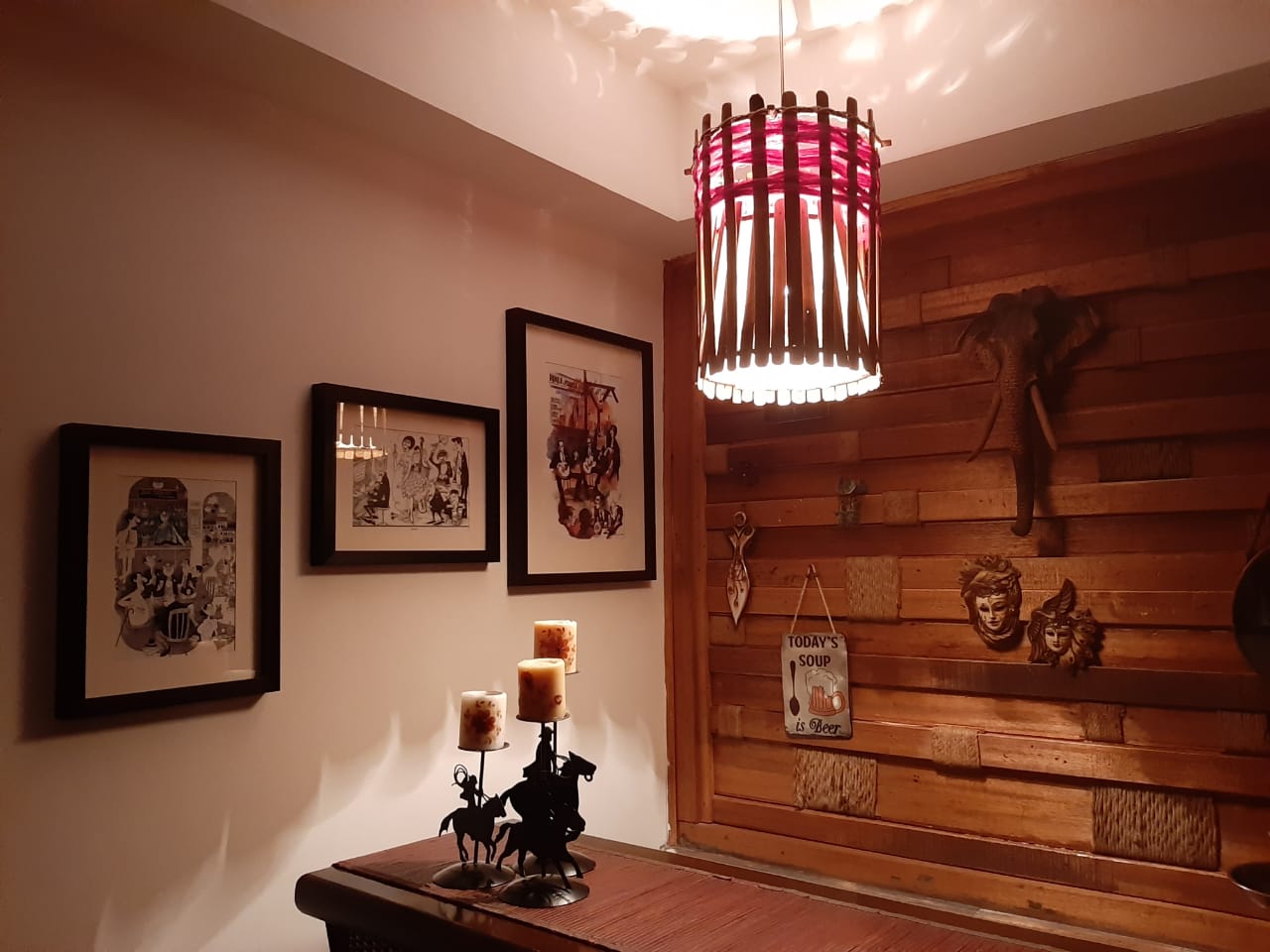 Slat hanging lamp