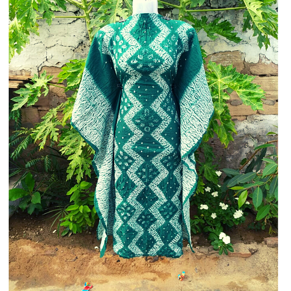 shibori cotton kaftan