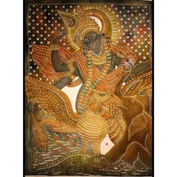 Gajendra Moksham Painting (2.5ft x 2ft)