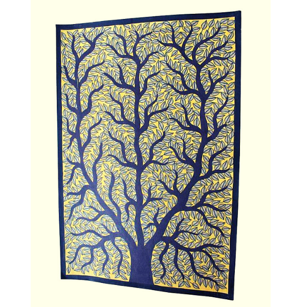 Madhubani painting depicting a tree