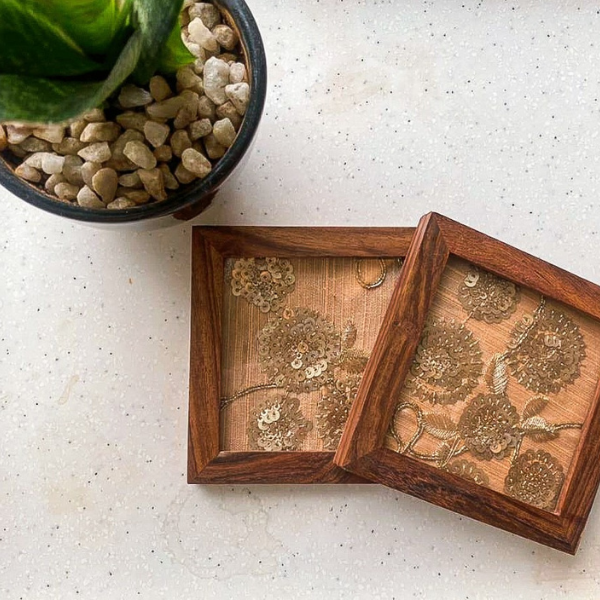 EMBROIDERED COASTERS