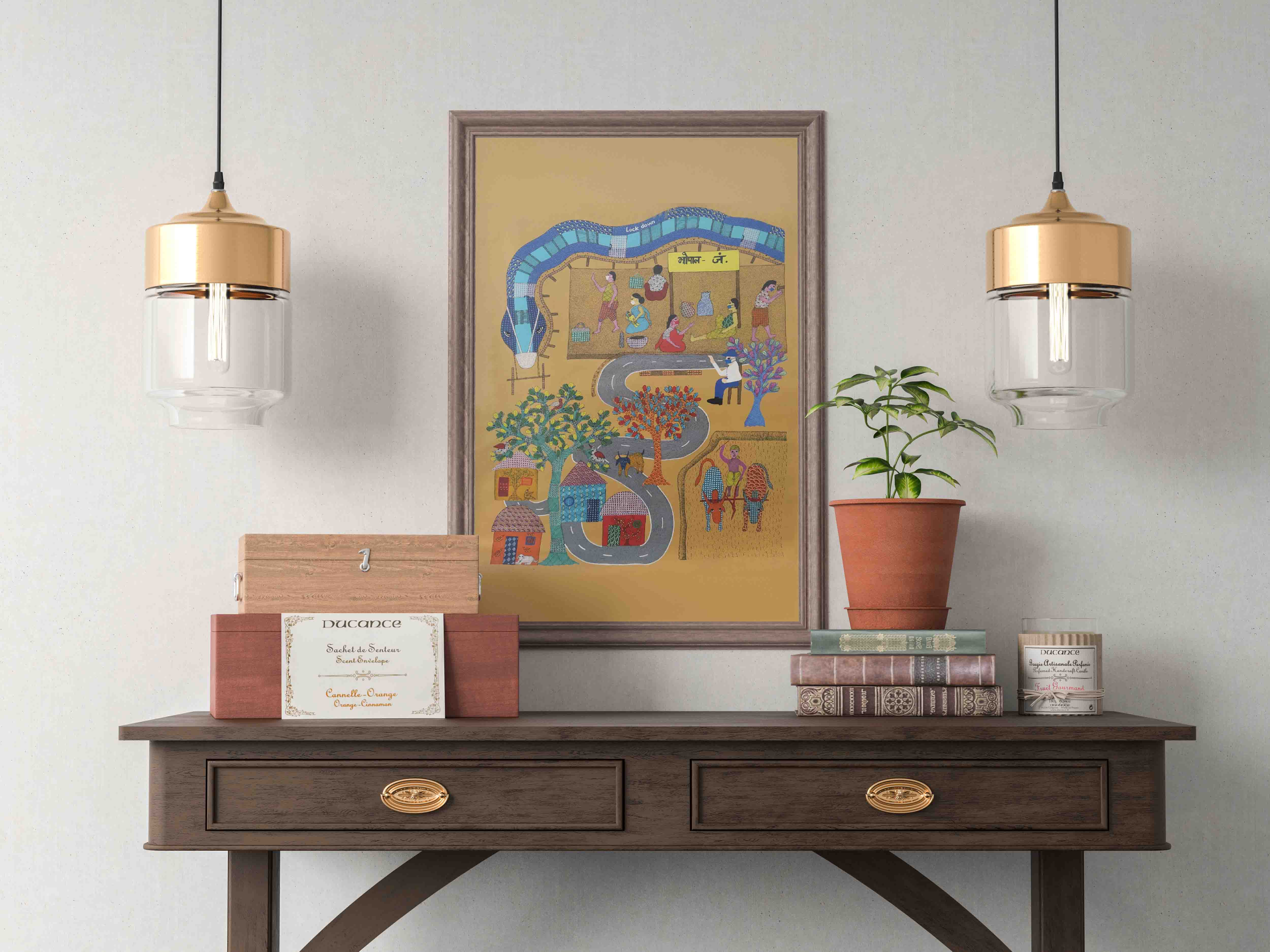 Gond painting A3 on canvas