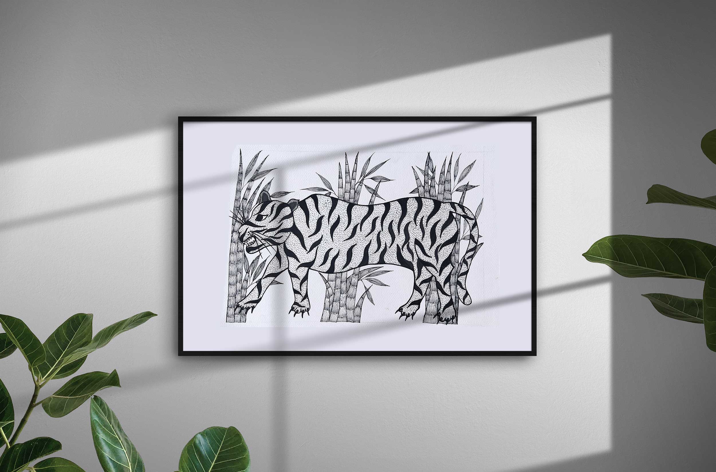 Gond painting A4 on paper