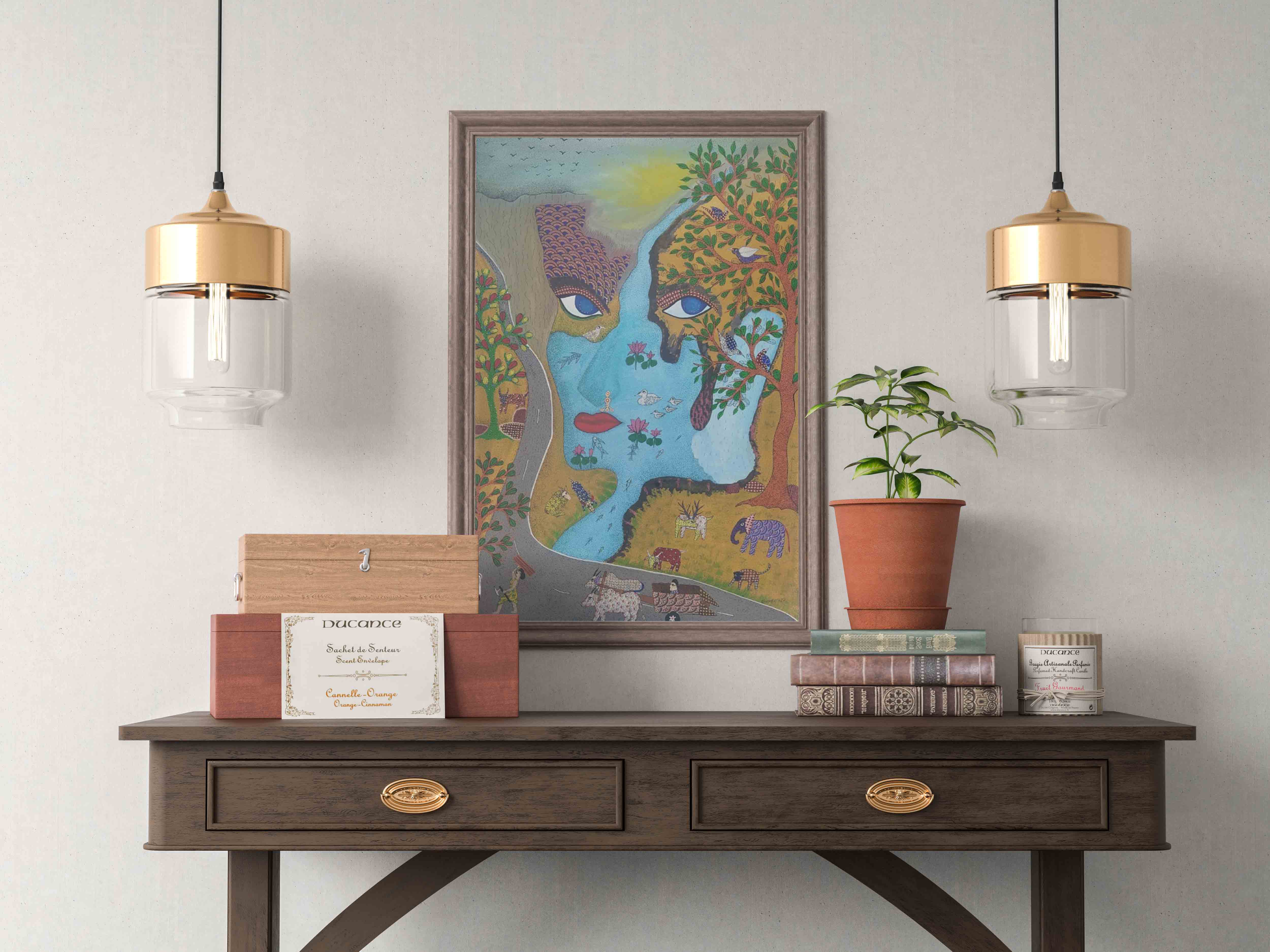 Gond painting A3 on canvas