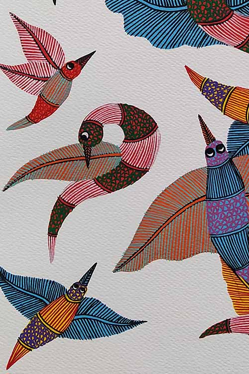 Gond painting A3 on paper