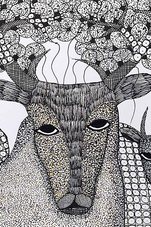 Gond painting A4 on paper