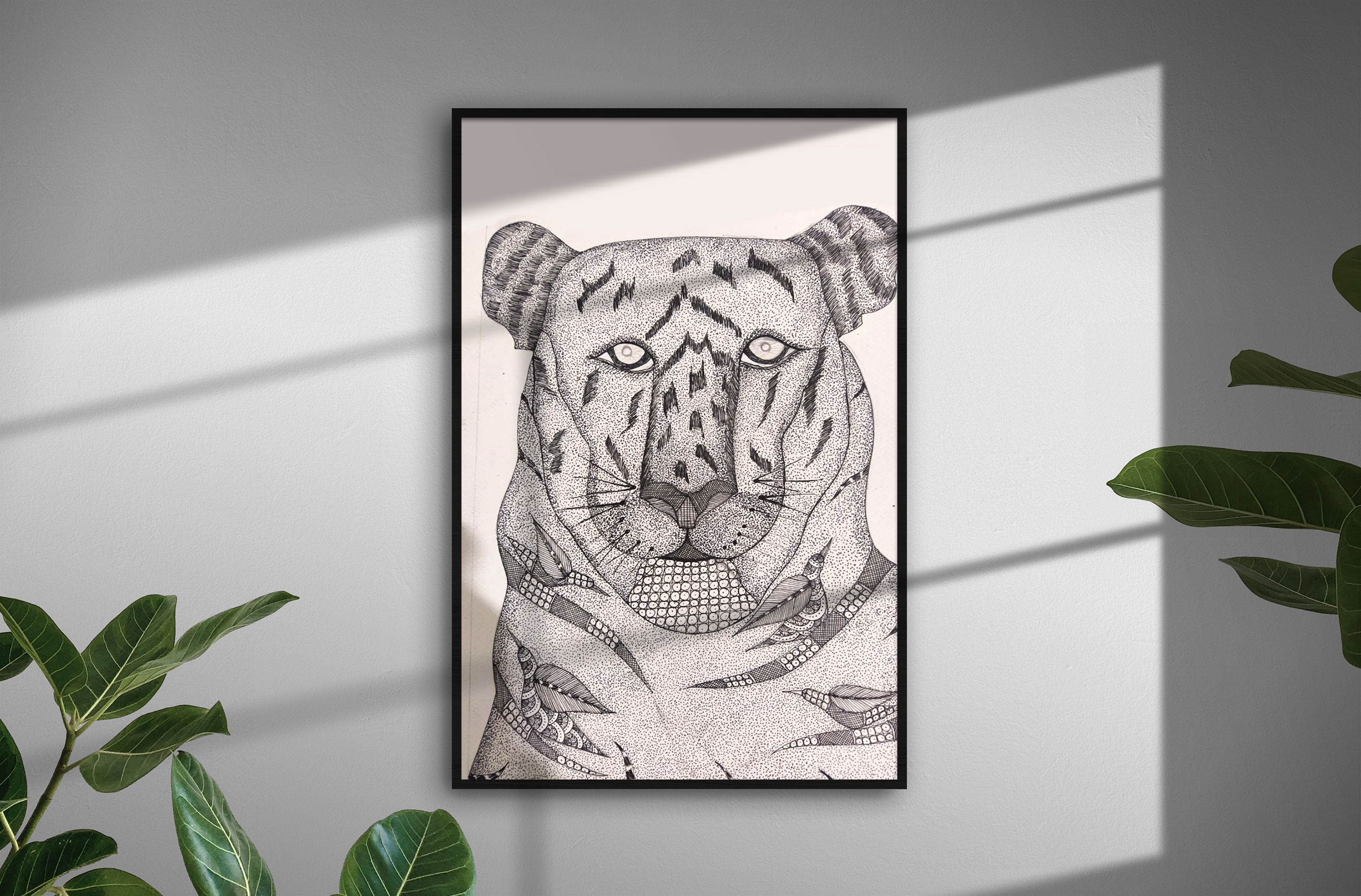 Gond painting A4 on canvas