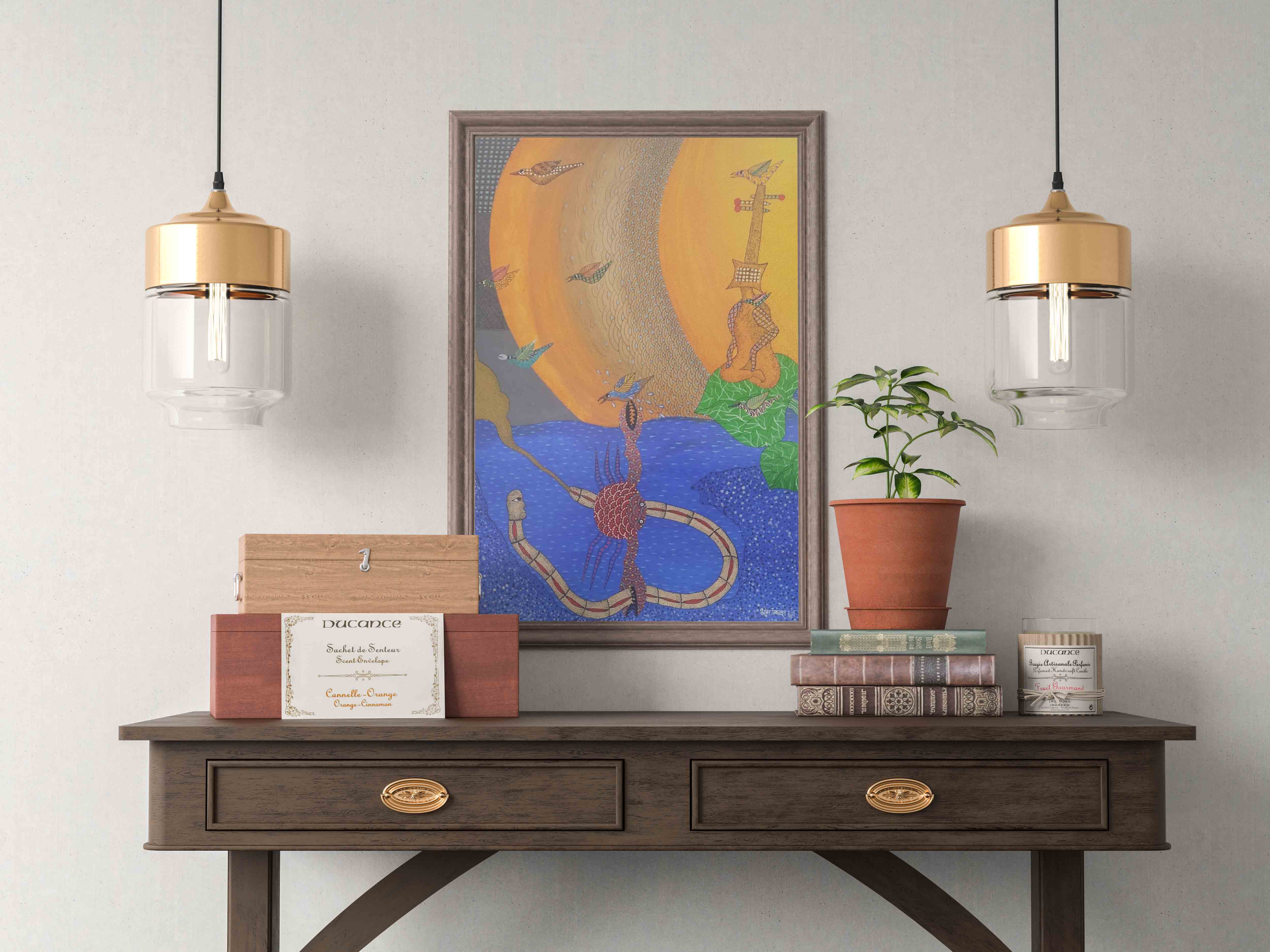 Gond painting A3 on canvas