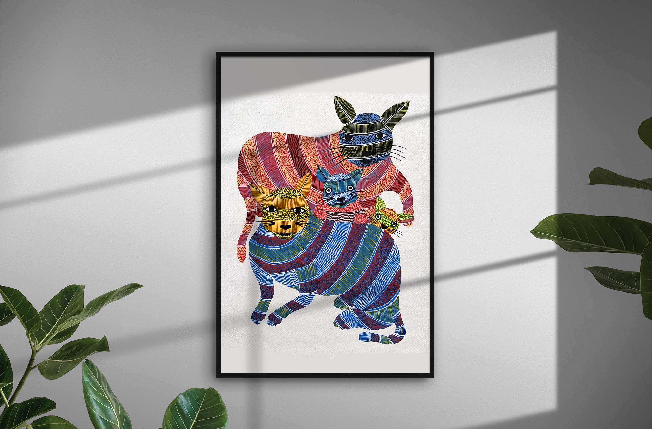 Gond painting A3 on canvas