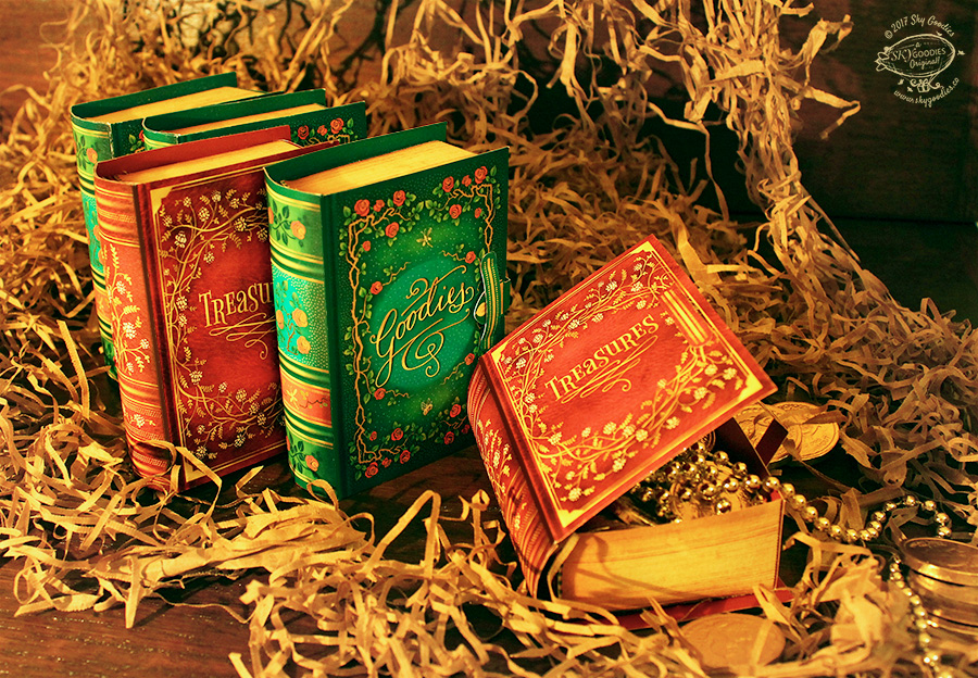 Small Book Box DIY Mini Book Box: Red Design - directcreate.com