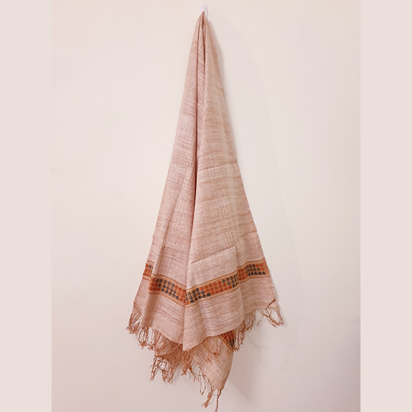Handcrafted Indian Madder Eri Silk Stole - directcreate.com